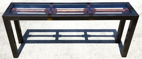 MCM Brutalist Console Sofa Table 1960s - Picture 2 of 15