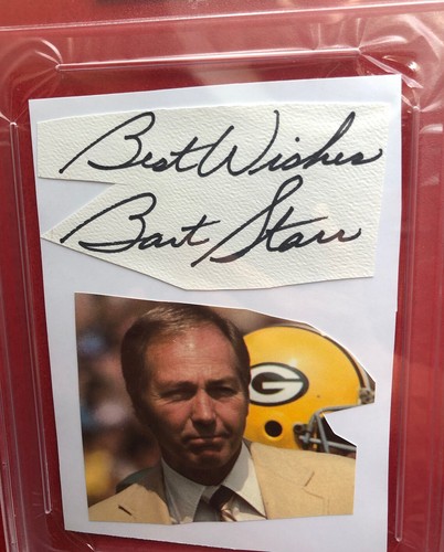 Bart Starr Signed Cut PSA/DNA Certified - PACKERS - SUPER VALUE !!!! - Picture 6 of 8