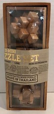 Set of 3 Mini Puzzle Set- Handcrafted Mini Brain Teasers