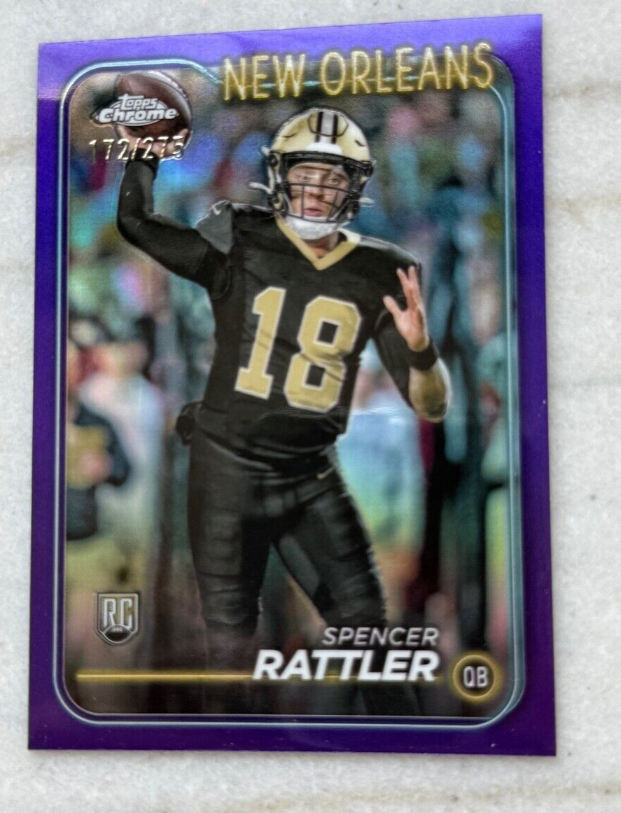 2024 Topps Chrome Purple Refractor Spencer Rattler 172/275 213