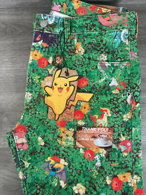 Levi's x Pokemon 551Z Authentic Straight Pokemon Garden Jeans Size