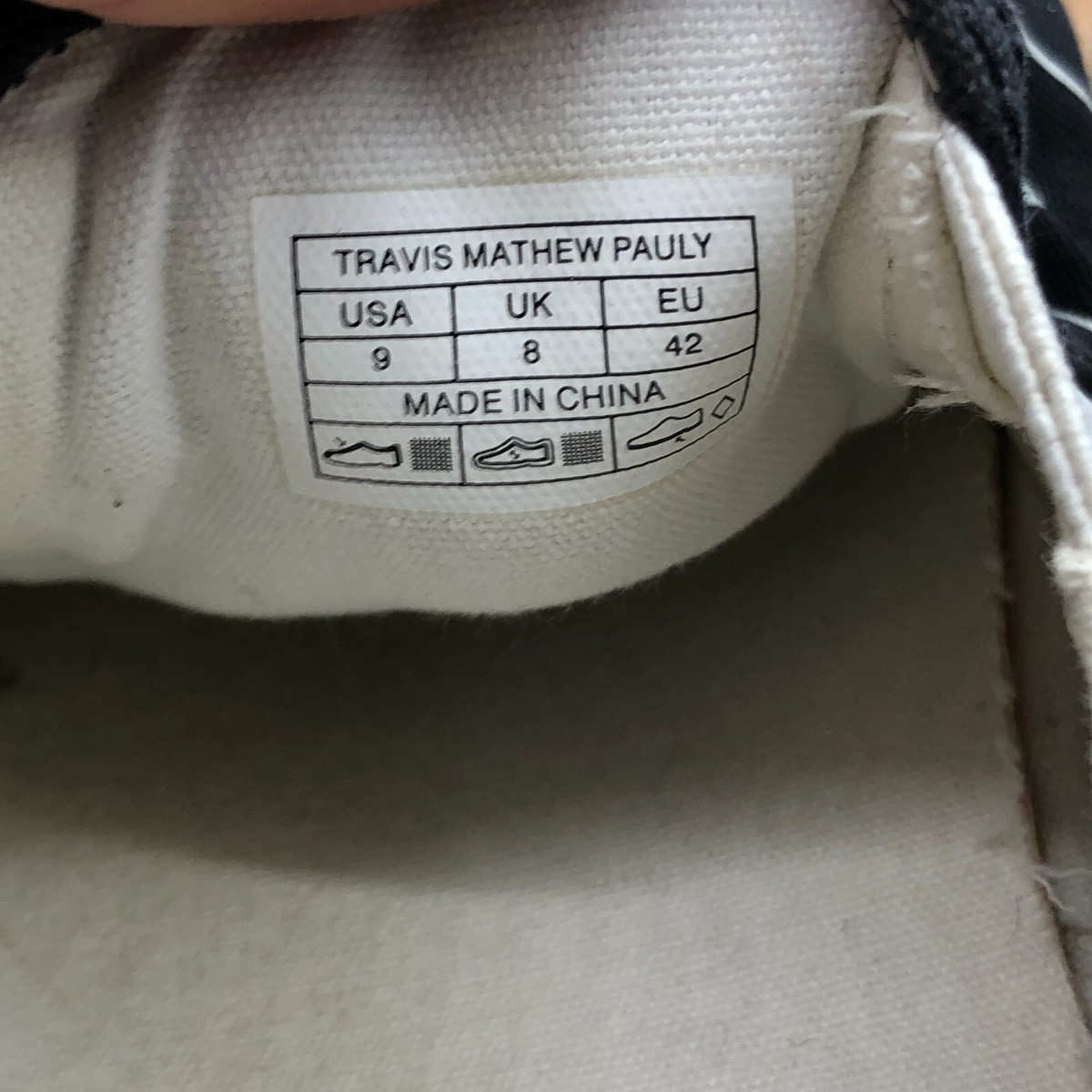 Travis Mathew Pauly Navy Blue Striped Slip On Golf Shoes  display picture 2