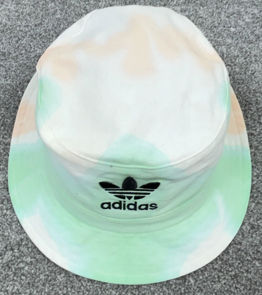 Adidas Sombrero Cubo Gorra Verde Azul Tie Dye Negro Deletrear Arco Iris Adulto Preppy Foto 3 de 4