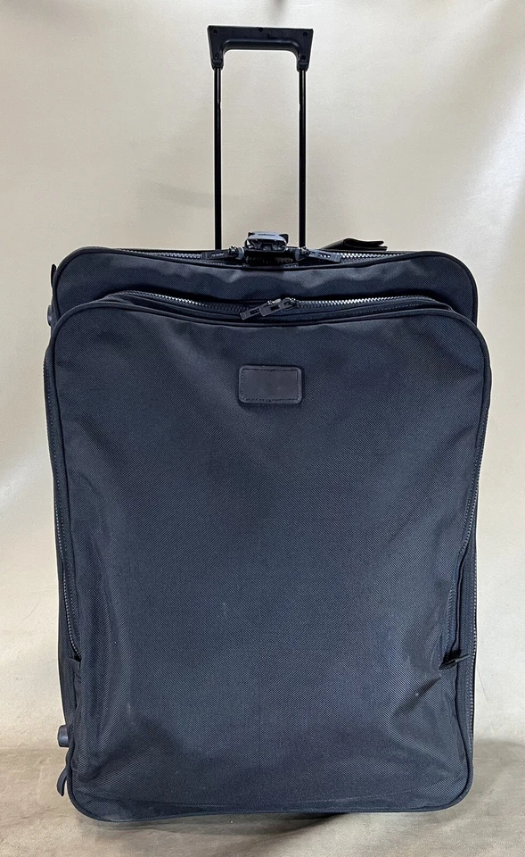 Andiamo Usa Black Ballistic Nylon 25” Upright Wheeled Expandable Check Suitcase - Image 2 of 4