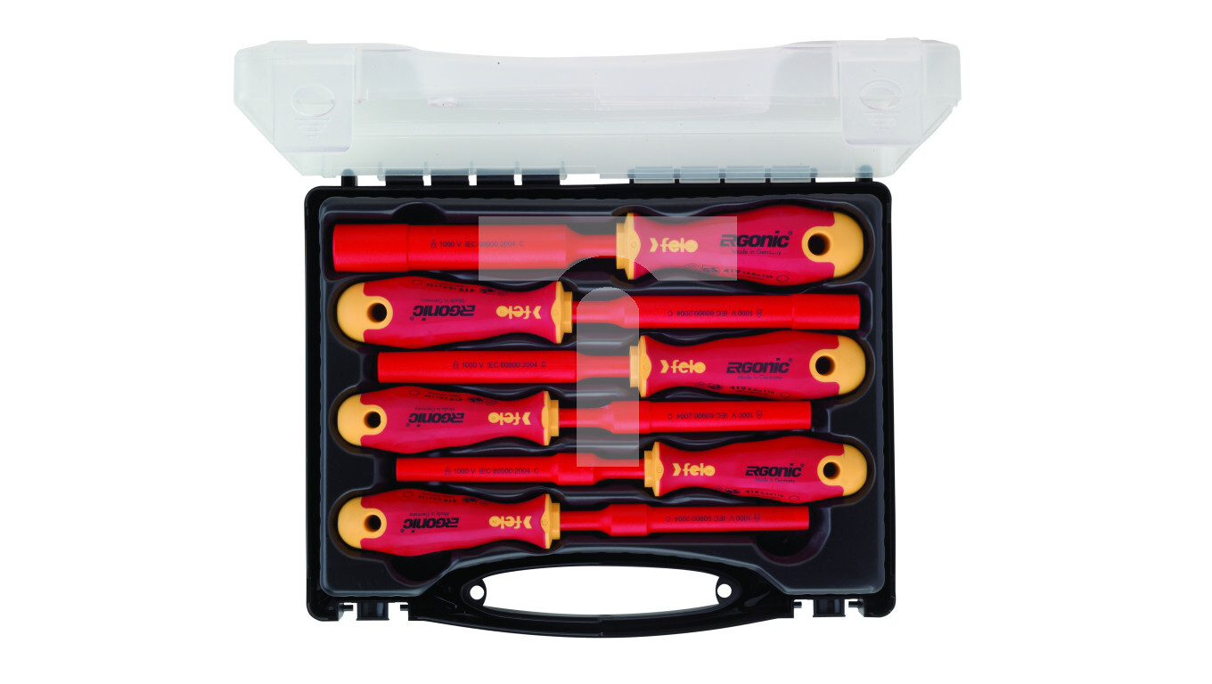 6 hexagon screwdrivers 5.5 6.0 7.0 8.0 10.0 13.0 insulated 1000V Ergonic  /T2UK