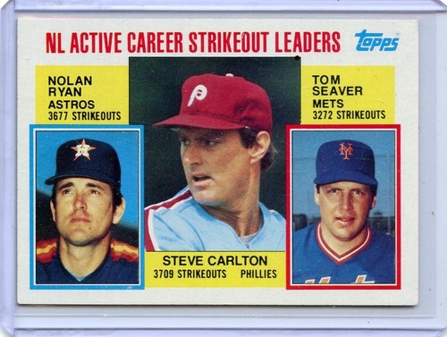 Topps Strikeout Leaders 1984 Nolan Ryan Tom Seaver #707 💥🎯 Excelente