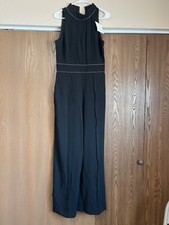 Badgley Mischka Platinum Black Jumpsuit Women's Size 8 NWT