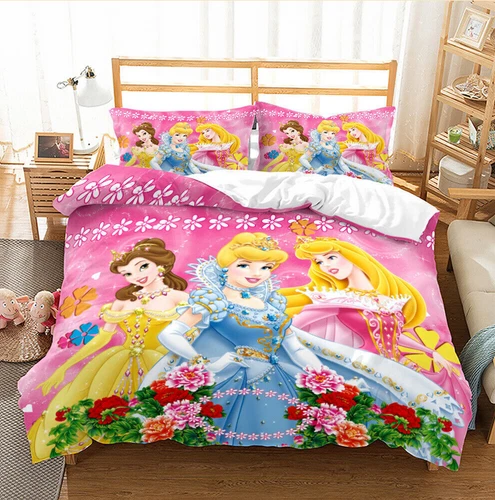 Children Girls Disney Princess 3D Bedding Set Duvet Cover Pillowcase Gifts w1 - Picture 19 of 38