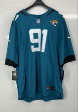 NWT Nike Yannick Ngakoue Jacksonville Jaguars #91 Game Jersey Teal Men's 3XL