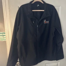 Men's The North Face Black Apex Bionic Softshell Jacket with logo on it 