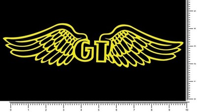 GT BIKES Wings BMX Racing 10.25'' x 2.5'' Die Cut  Decal Team Sticker Bikes