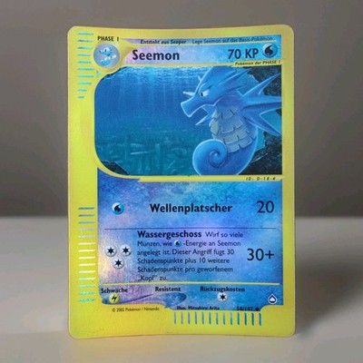 Seemon Reverse Holo Pokemon Karte Deutsch 58/147 Expedition