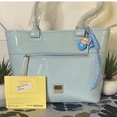 Dooney & Bourke Beacon NWT Light Blue Patent Zip Tote Bag