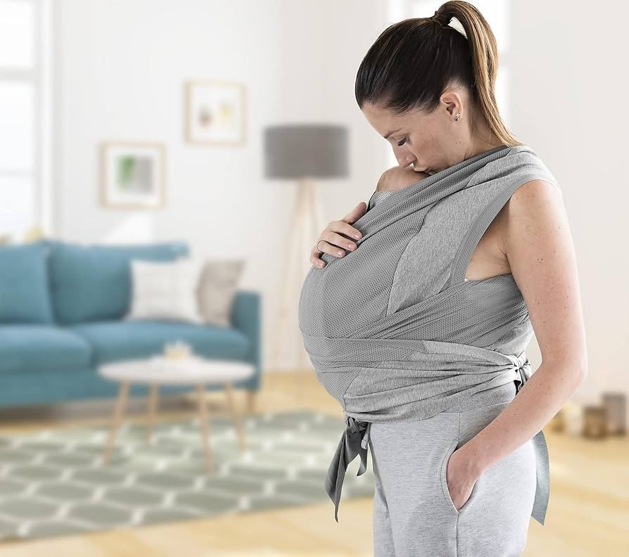 Boppy Comfy Hug Marsupio Neonato Ergonomico Bebè porta Bambino fascia Grigio
