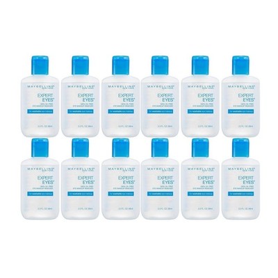 Maybelline Expert Eyes Oil Free Eye Makeup Remover, 2.3 fl oz, 12 Pack