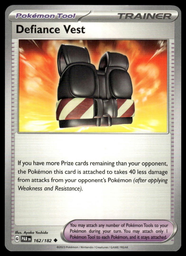 Defiance Vest 162/182 SV04: Paradox Rift Pokemon TCG NM