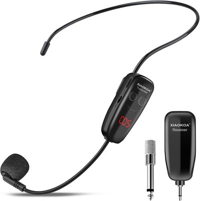 XIAOKOA Funkmikrofon UHF Funkmikrofon Headset 50M Übertragung