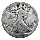 US 1916 S Walking Liberty Half Dollar G - VG Key Date Silver 50 Cent Coin