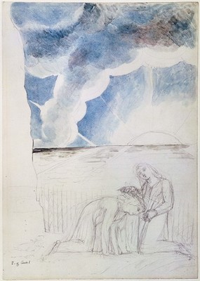 William Blake - Virgil Girding Dante s Brow with Rush Art Collection Visual Exhi