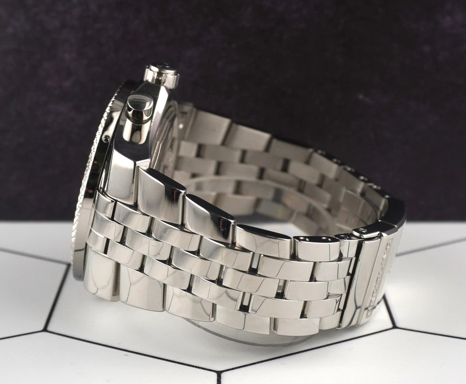 Breitling 49mm Bentley GMT Quadrante Nero Acciaio Inox Orologio da Uomo A47362 - Immagine 4 di 4