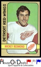 1972-73 Topps #155 Mickey Redmond Detroit Red Wings NHL Hockey Card