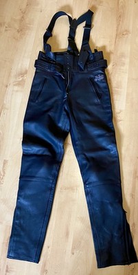 Motorrad Demenlederhose der Marke AJS mit Protektoren Retro Größe 36