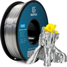 NEW Geeetech Silk PLA 3D Printer Filament 1kg 1.75mm Silk Silver PLA Filament US