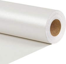 White Wrapping Paper Roll 43cm X 10m Solid Color Pearly-Lustre Wedding Birthday