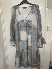 Studio Size 20 Pastal Colour Maxi Dress With Silver Thread 