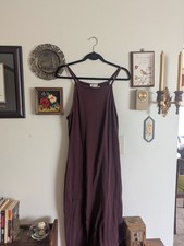 Urban Outfitters Silence + Noise Striped Black And Burgundy Dress Size Large