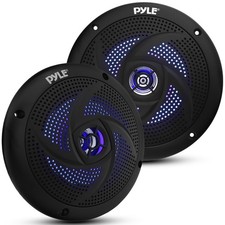 Pyle Marine Waterproof Speakers 6.5  - Low Profile Slim Style Wakeboard To