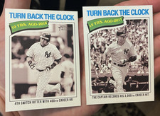 2026 Topps Heritage Turn Back The Clock Aaron Judge & Carlos Beltran NY Yankees