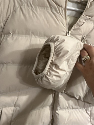 Men's Puffer Quilted Jacket Sz L Beige Stone Neutral Minimalist Coat Topman Nice - Picture 8 of 16