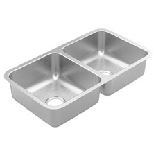 Moen GS20264 32.38" x 18.13" Stainless Steel Undermount Double Bowl Kitchen Sink