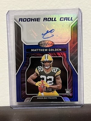 2025 Panini Certified - Rookie Roll Call Signatures Matthew Golden #RRC-MGN M...