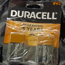 Duracell MN1604 9V Alkaline Batteries 2-Pack 9 V Block Exp MAR 2026