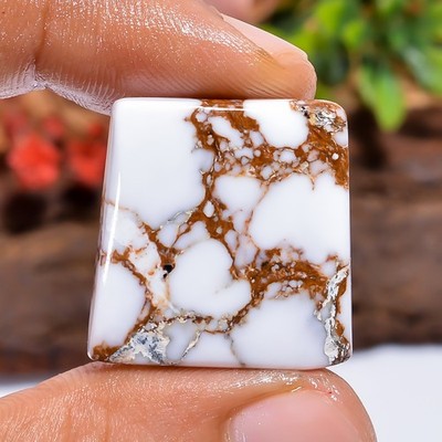 Natural Wild Horse Jasper Cabochon 28 Ct. Loose Gemstone 24X23 mm Jewelry Making