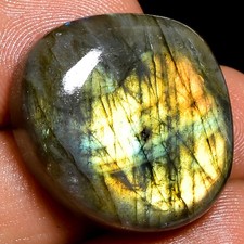 100% Natural Labradorite Heart Shape Cabochon Gemstone 39.5 Ct 24X22X8mm GC21233