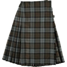 Vintage Check Pattern Midi Wrap Skirt Women's Size M