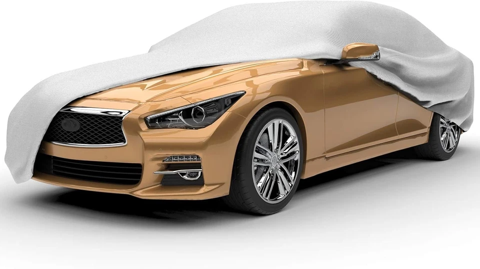 Cubierta de coche Budge Lite a prueba de suciedad, tamaño 3: se adapta a coches de hasta 16'8", gris Foto 2 de 4