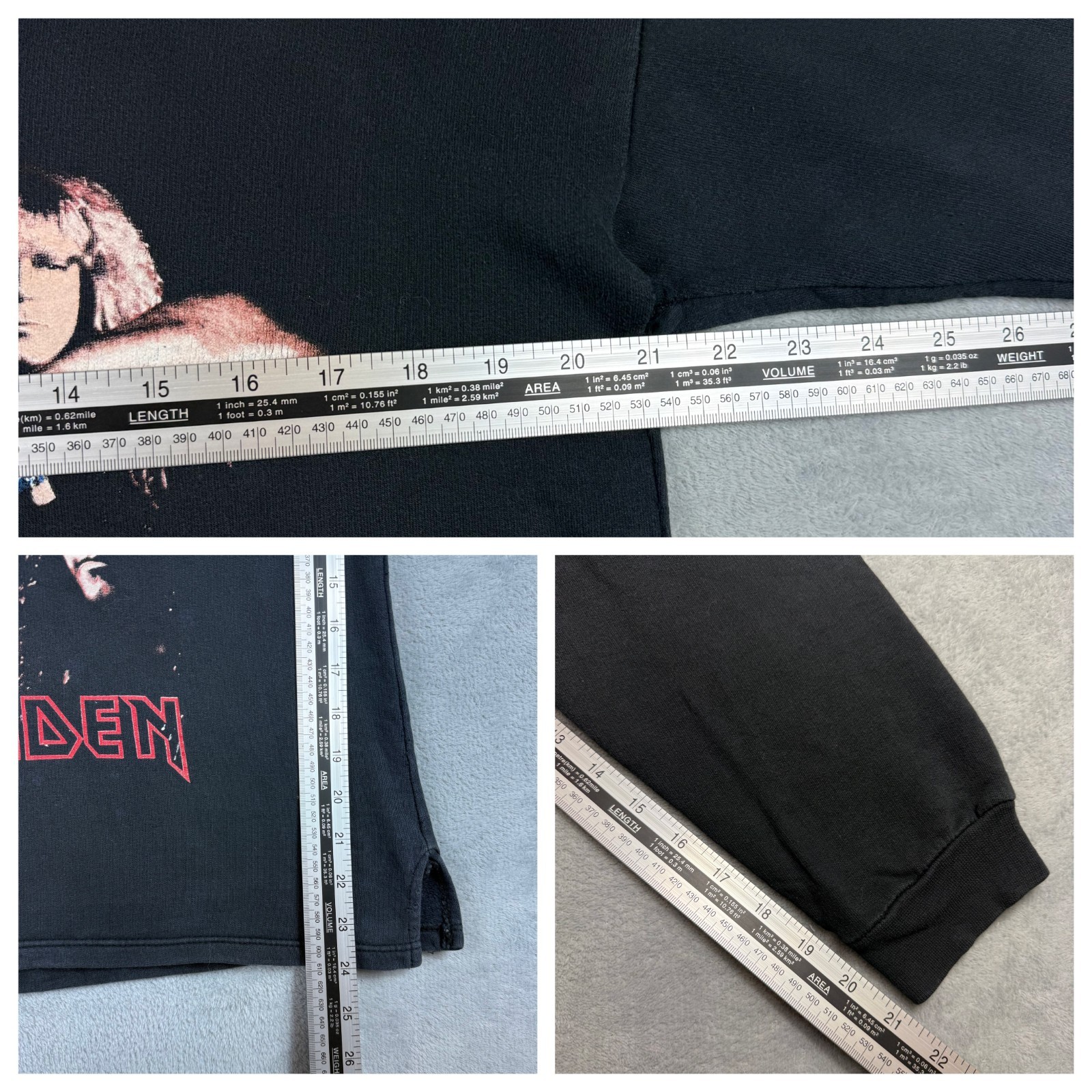 Vintage Iron Maiden 1999 Give Me Ed 'Til I'm Dead' Black Tour Large Hoodie image 6