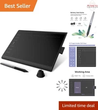 Graphics Drawing Tablet 10x6.25in Battery-Free Stylus 8192 Pressure Keys