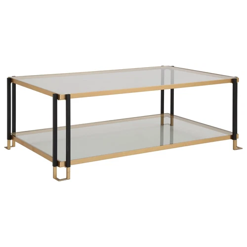 Uttermost Kentmore Glass Coffee Table - Picture 3 of 5
