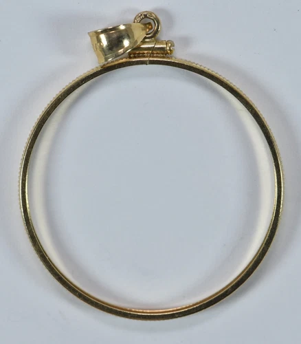 14kt Gold Coin Bezel $20 Liberty Saint Gaudens 34.3mm 2.5g *9499