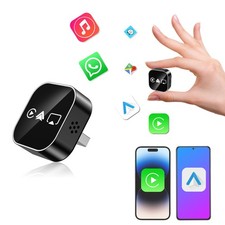 2026 Carplay Adapter Wired to Wireless CarPlay Android Auto Mirror Link 3-IN-1