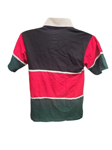 Kenia gesticktes Logo Colorblock Polo schwarz rot grün weiß Größe Small - Bild 3 von 6