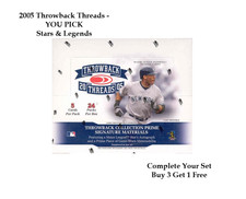 2005 Throwback Threads Baseball - You Pick - Complete Your Set -Buy 3 Get 1 Free