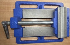 Irwin 4 Inch Blue Drill Press Vise, Cast Iron