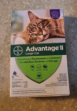 ELANCO Advantage II Flea Treatment for Large Cats Over 9 lbs. 6 Doses NEW SEALED