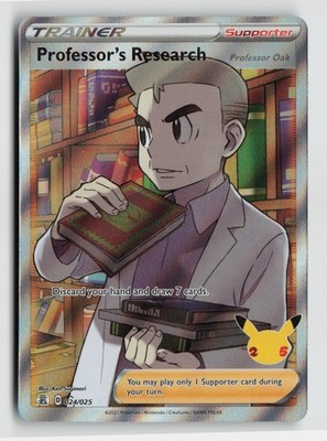 Pokemon - Professors Research (Full Art) - 024/025 Celebration - Ultra Rare - NM